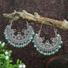 1 Pair Ethnic Style Round Inlay Alloy Turquoise Drop Earrings