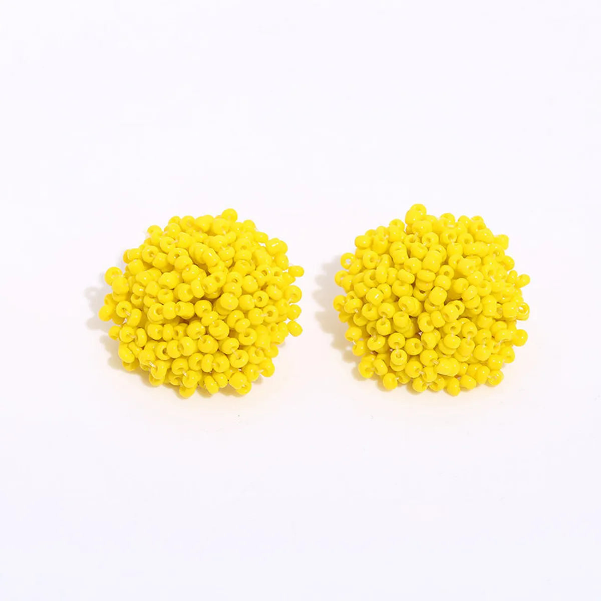 1 Pair Ethnic Style Solid Color Alloy Seed Bead Beaded Women'S Ear Studs