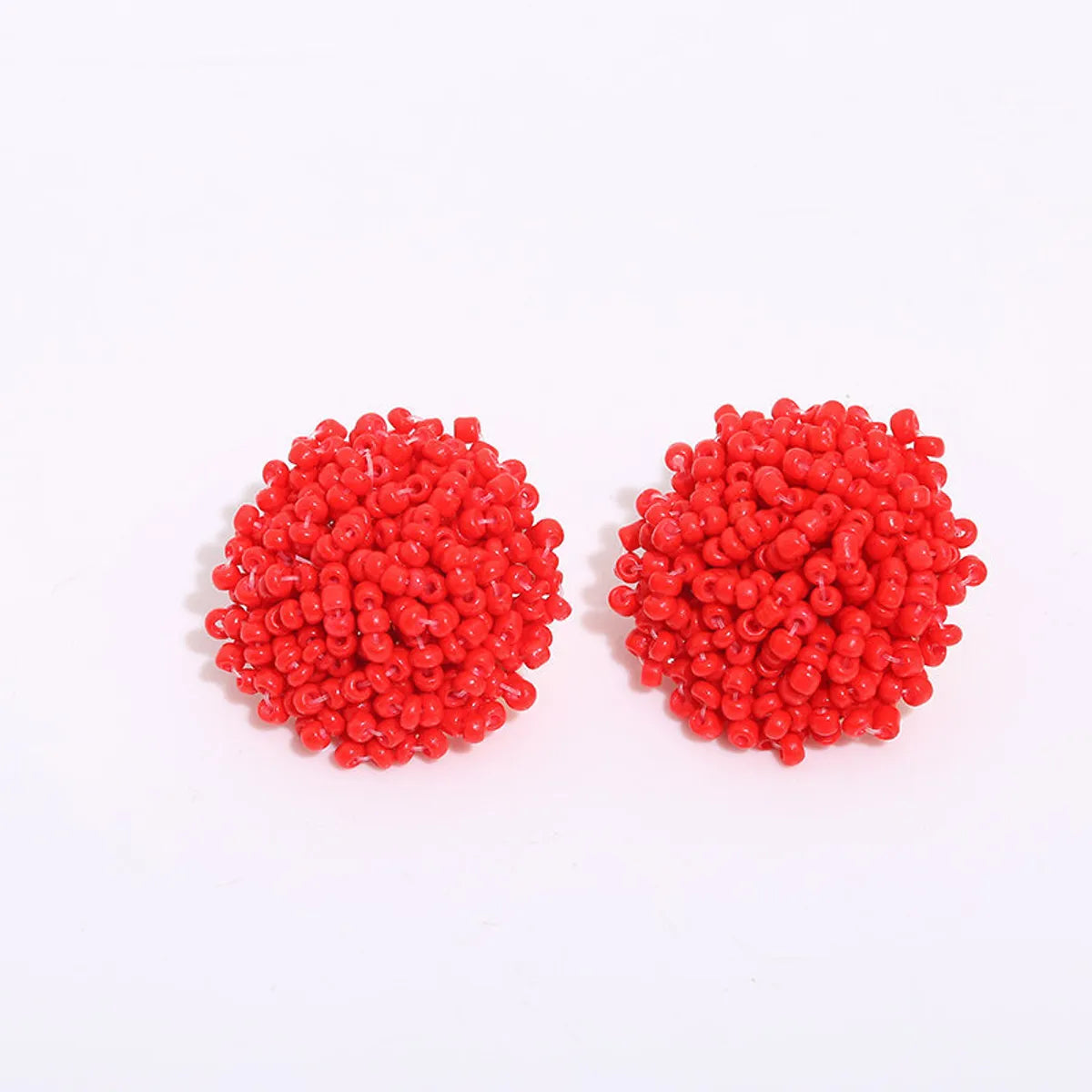 1 Pair Ethnic Style Solid Color Alloy Seed Bead Beaded Women'S Ear Studs