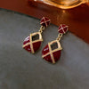 1 Pair Ethnic Style Streetwear Geometric Plating Alloy Drop Earrings Ear Studs