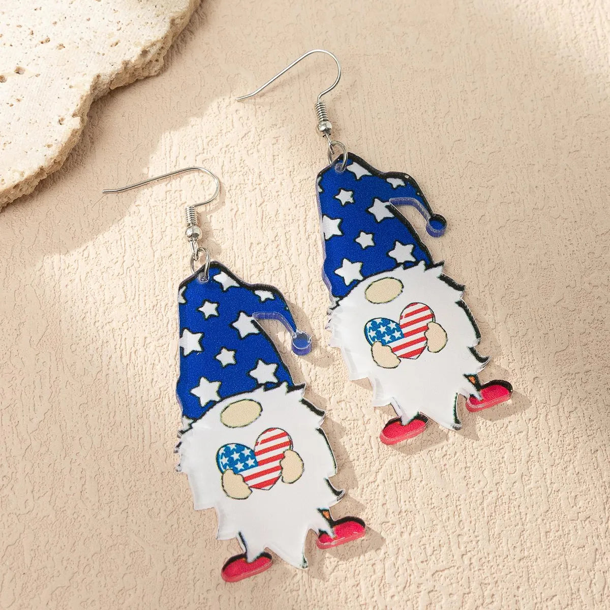 1 Pair Ethnic Style Streetwear National Flag American Flag Arylic Drop Earrings