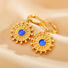 1 Pair Ethnic Style Streetwear Water Droplets Patchwork Plating Inlay Stainless Steel Zircon Gold Plated Drop Earrings