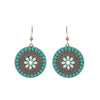 1 Pair Ethnic Style Water Droplets Flower Alloy Enamel Plating Inlay Artificial Gemstones Women'S Drop Earrings