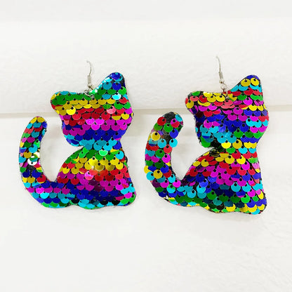 1 Pair Exaggerated Cat Fish Tail Plastic Resin Drop Earrings