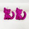 1 Pair Exaggerated Cat Fish Tail Plastic Resin Drop Earrings