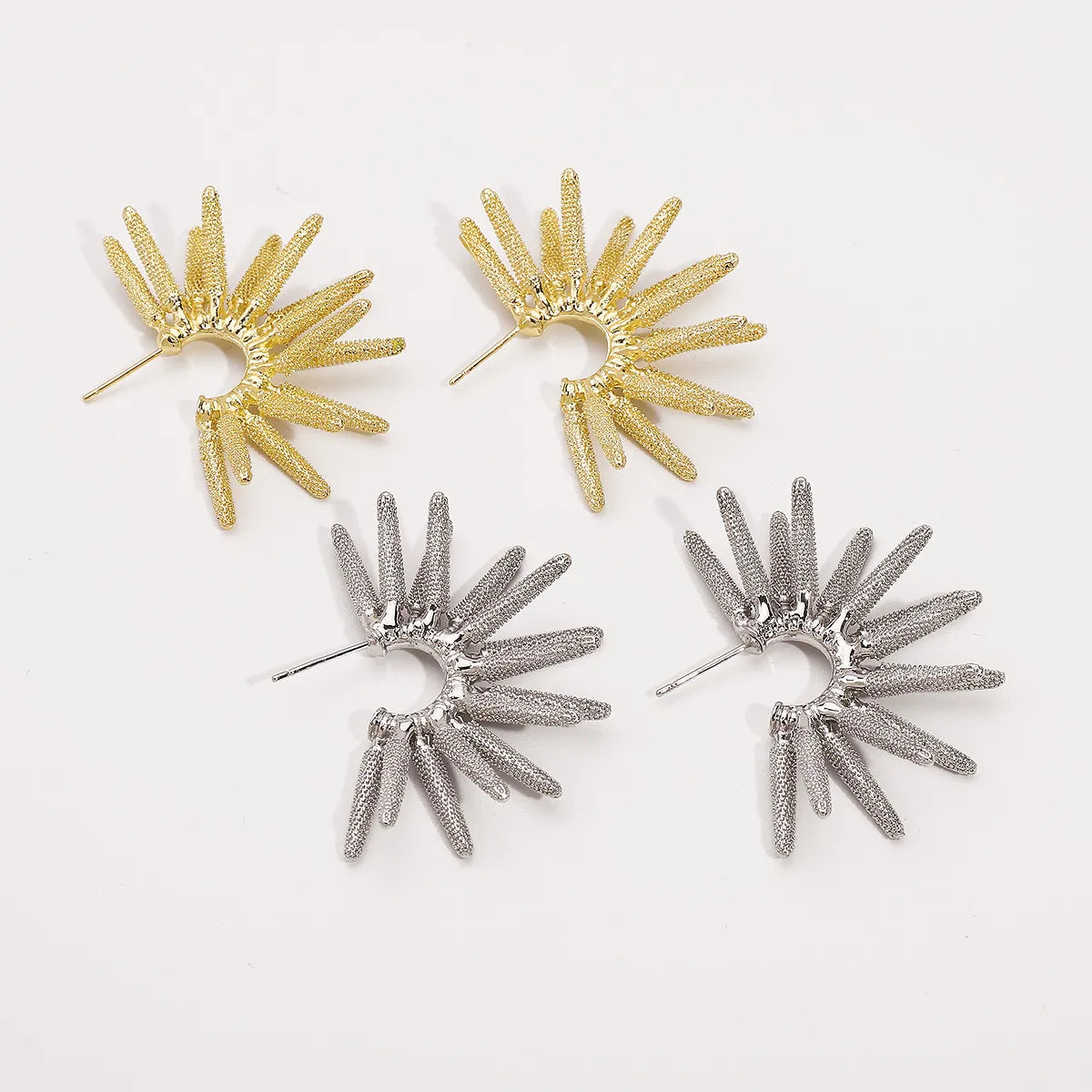 1 Pair Exaggerated Commute Floral Alloy Ear Studs