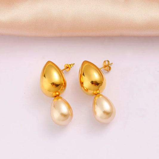 1 Pair Exaggerated Commute Geometric 304 Stainless Steel 316 Stainless Steel  18K Gold Plated Drop Earrings