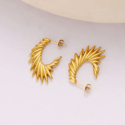 1 Pair Exaggerated Commute Geometric Solid Color 304 Stainless Steel 316 Stainless Steel  18K Gold Plated Ear Studs