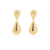 1 Pair Exaggerated Commute Shiny Water Droplets Iron Gold Plated Drop Earrings