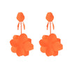 1 Pair Exaggerated Flower Spray Paint Plating Iron Drop Earrings