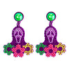 1 Pair Exaggerated Funny Novelty Grimace Inlay Alloy Beads Drop Earrings