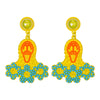 1 Pair Exaggerated Funny Novelty Grimace Inlay Alloy Beads Drop Earrings