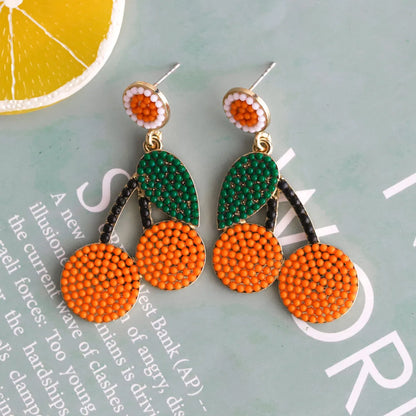 1 Pair Exaggerated Funny Novelty Pumpkin Alloy Drop Earrings