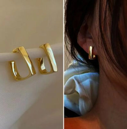 1 Pair Exaggerated Geometric Alloy Plating Women's Earrings