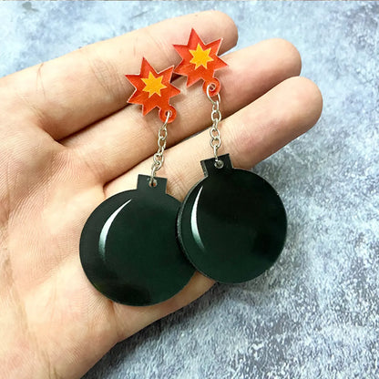 1 Pair Exaggerated Geometric Arylic Drop Earrings