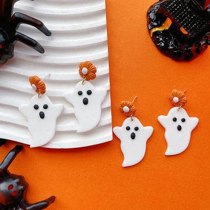 1 Pair Exaggerated Handmade Funny Ghost Soft Clay Drop Earrings