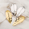 1 Pair Exaggerated Luxurious Leaf Iron Ear Studs