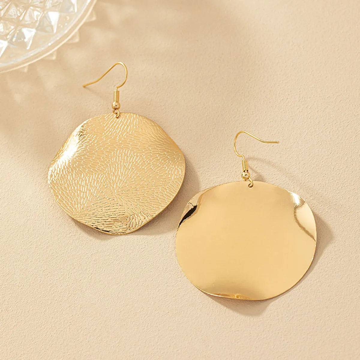 1 Pair Exaggerated Punk Round Plating Alloy Gold Plated Drop Earrings