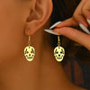 1 Pair Exaggerated Punk Simple Style Pumpkin Skull Copper Drop Earrings