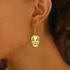1 Pair Exaggerated Punk Simple Style Pumpkin Skull Copper Drop Earrings