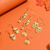 1 Pair Exaggerated Punk Simple Style Pumpkin Skull Copper Drop Earrings
