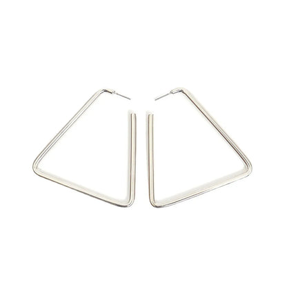 1 Pair Exaggerated Quadrilateral Alloy Plating Women'S Hoop Earrings