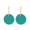 1 Pair Exaggerated Round Alloy Stoving Varnish Women'S Drop Earrings