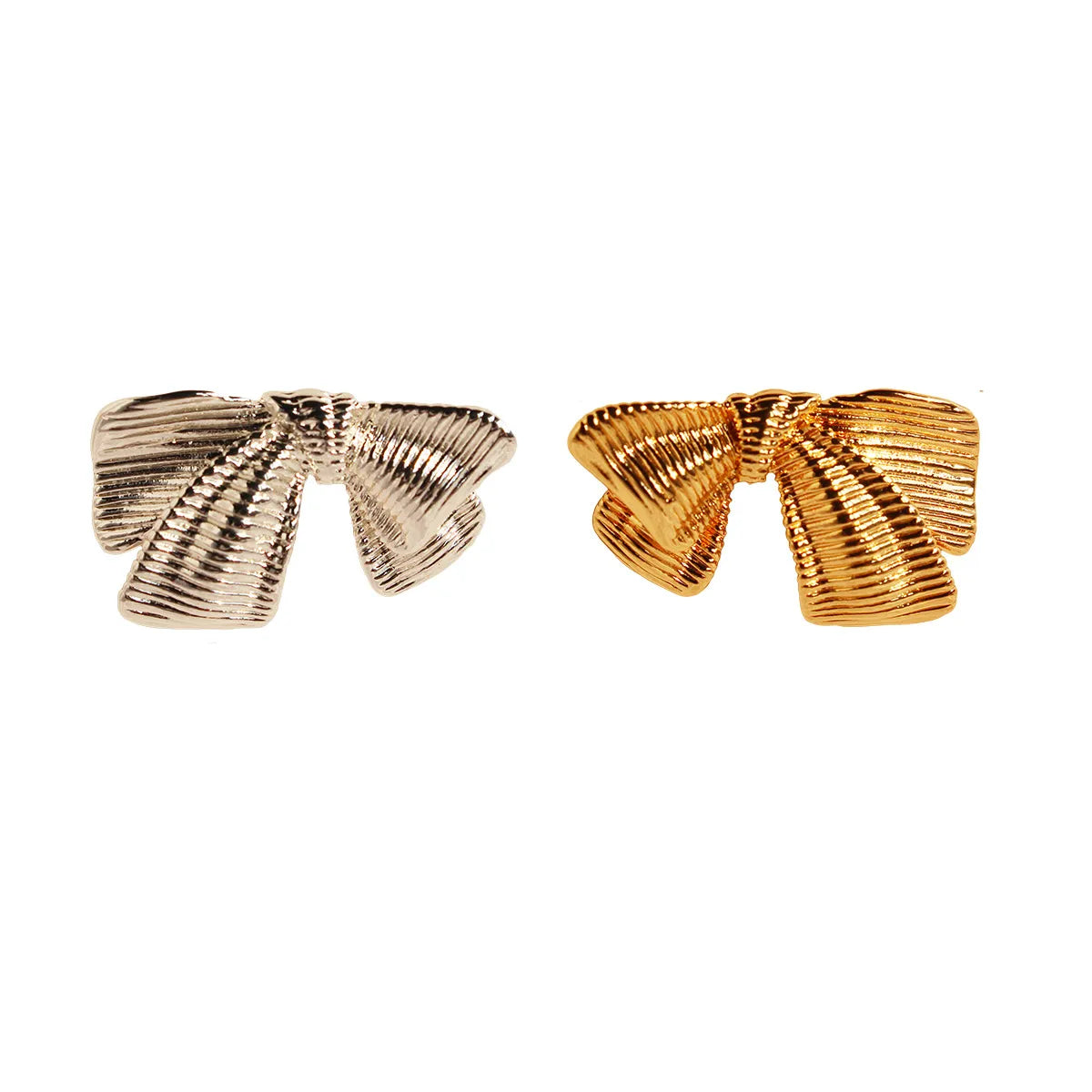 1 Pair Exaggerated Simple Style Bow Knot Plating Brass Ear Studs