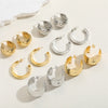 1 Pair Exaggerated Simple Style Commute Twist Polishing Plating Copper 14k Gold Plated White Gold Plated Hoop Earrings