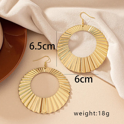 1 Pair Exaggerated Simple Style Geometric Plating Alloy Drop Earrings