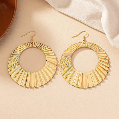 1 Pair Exaggerated Simple Style Geometric Plating Alloy Drop Earrings