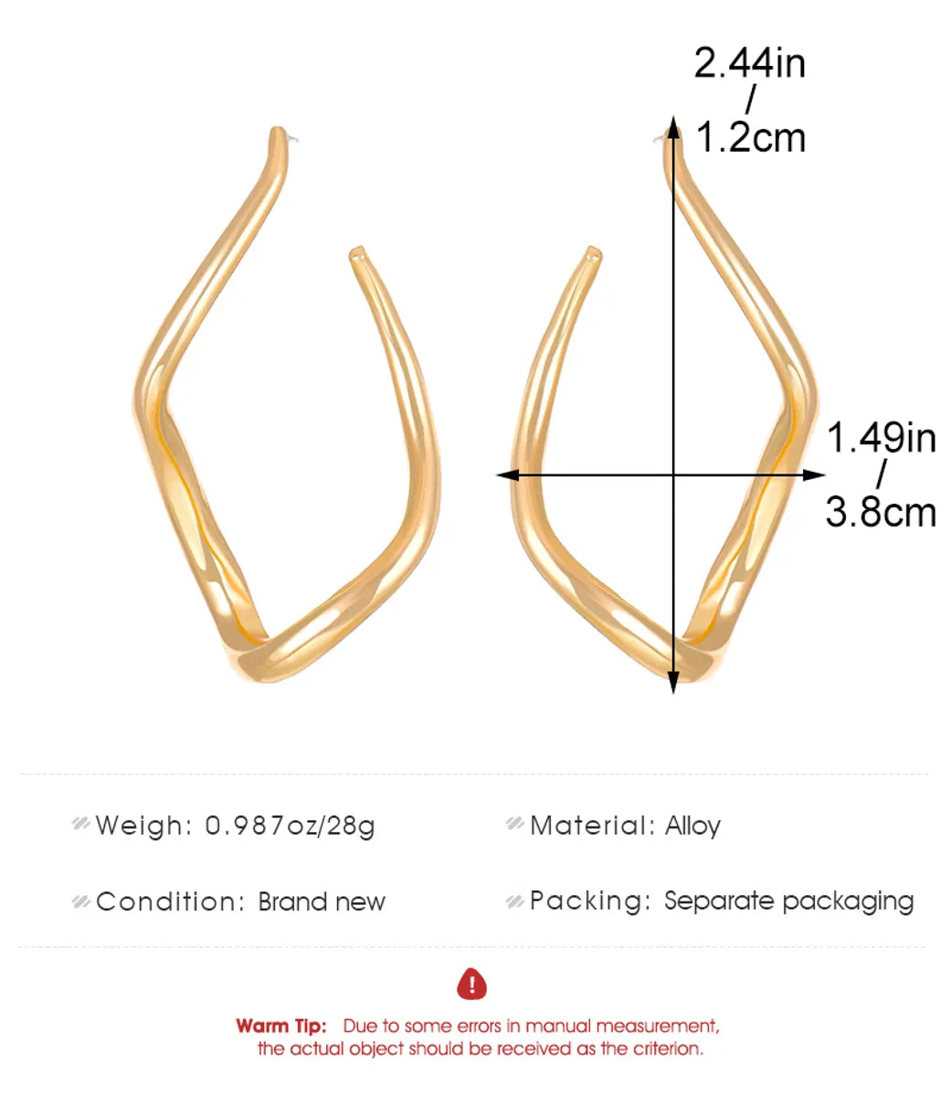 1 Pair Exaggerated Simple Style Geometric Plating Alloy Gold Plated Silver Plated Drop Earrings