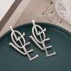 1 Pair Exaggerated Simple Style Letter Plating Alloy Drop Earrings