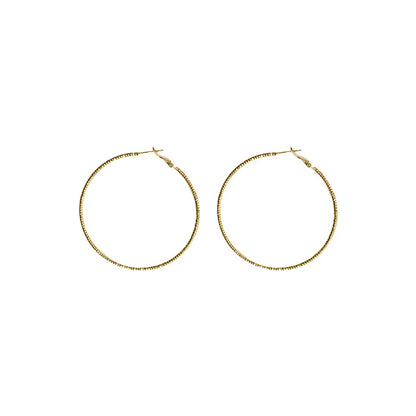 1 Pair Exaggerated Simple Style Round Plating Alloy Earrings