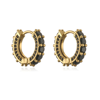 1 Pair Exaggerated Simple Style Shiny Round Inlay Copper Artificial Pearls Zircon 18K Gold Plated Earrings