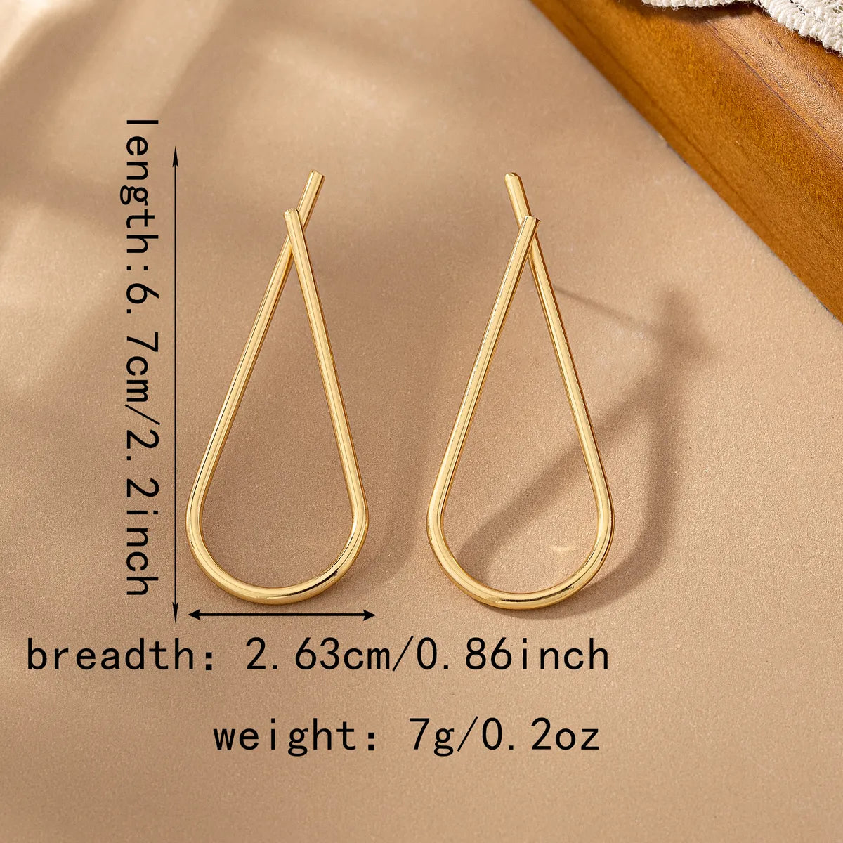 1 Pair Exaggerated Simple Style Water Droplets Alloy 14K Gold Plated Ear Studs