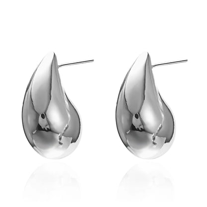 1 Pair Exaggerated Simple Style Water Droplets Spray Paint Alloy Ear Studs