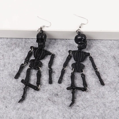 1 Pair Exaggerated Skull Resin Drop Earrings