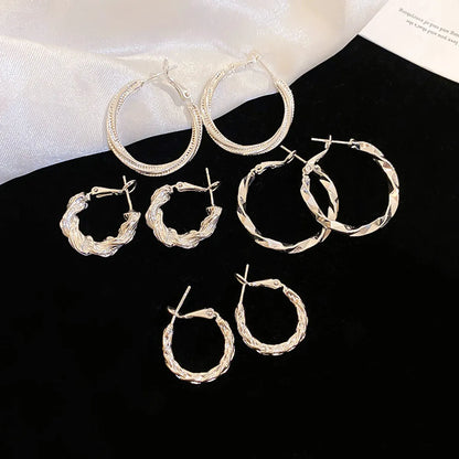 1 Pair Exaggerated Solid Color Plating Alloy Earrings