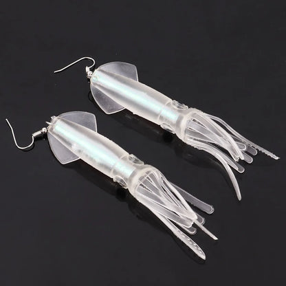 1 Pair Exaggerated Squid Plastic Resin Patchwork Women's Drop Earrings