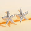 1 Pair Exaggerated Starfish Plating Alloy Ear Studs