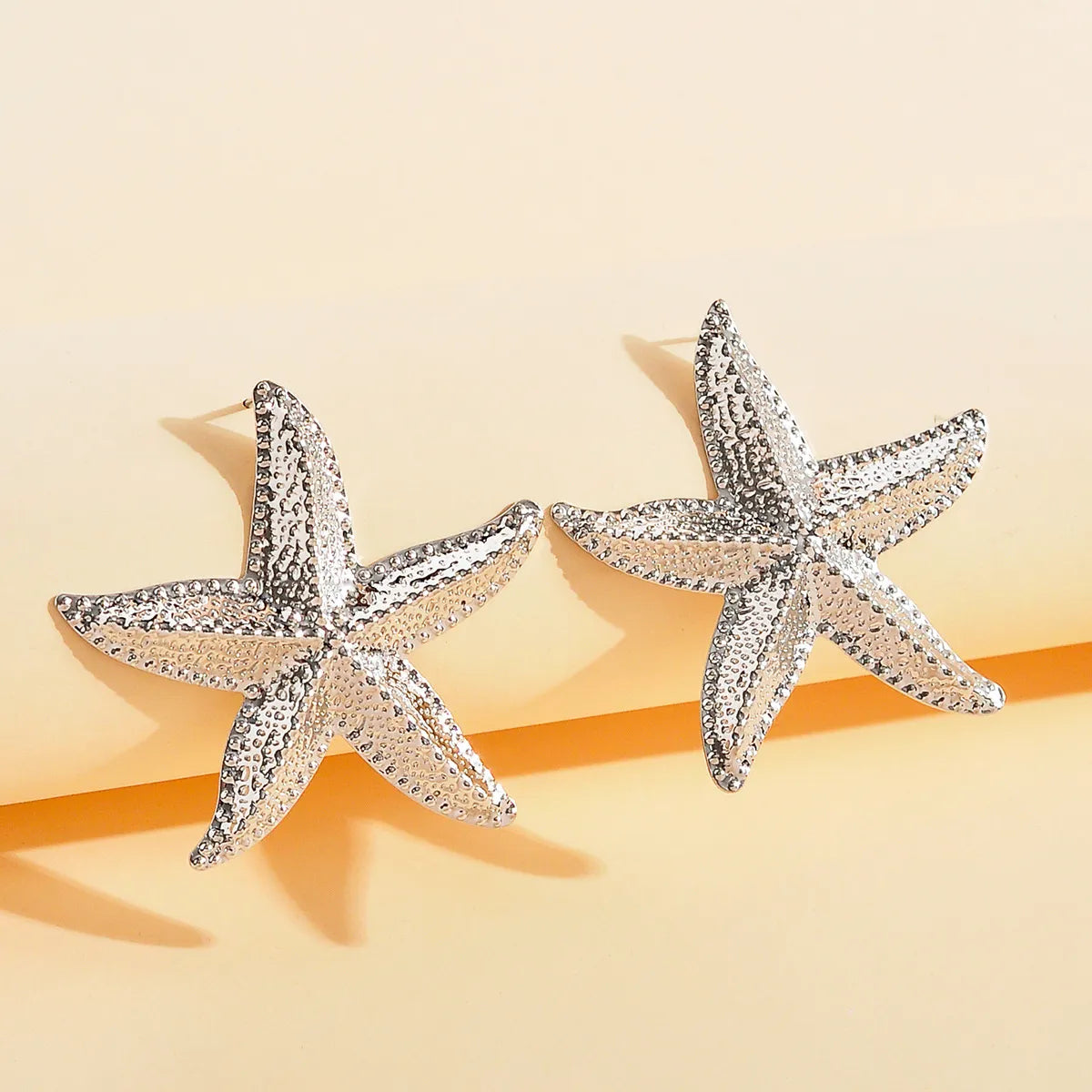 1 Pair Exaggerated Starfish Plating Alloy Ear Studs