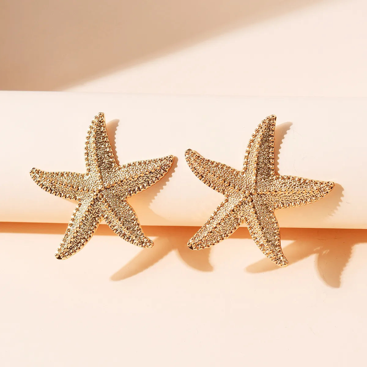 1 Pair Exaggerated Starfish Plating Alloy Ear Studs