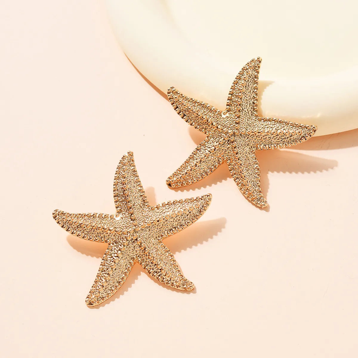 1 Pair Exaggerated Starfish Plating Alloy Ear Studs