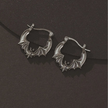 1 Pair Exaggerated Streetwear Bat Plating Alloy Earrings