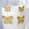 1 Pair Exaggerated Vacation Beach Butterfly Alloy 18K Gold Plated Drop Earrings