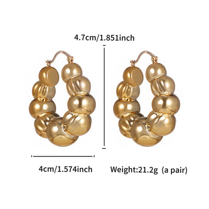 1 Pair Exaggerated XUPING Geometric Plating ABS 18K Gold Plated Earrings