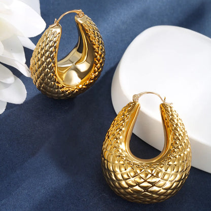 1 Pair Exaggerated XUPING Geometric Plating ABS 18K Gold Plated Earrings