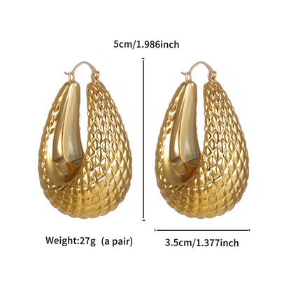 1 Pair Exaggerated XUPING Geometric Plating ABS 18K Gold Plated Earrings