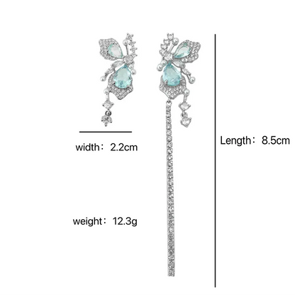 Wholesale Jewelry Fairy Style Butterfly Alloy Artificial Gemstones Inlay Ear Cuffs